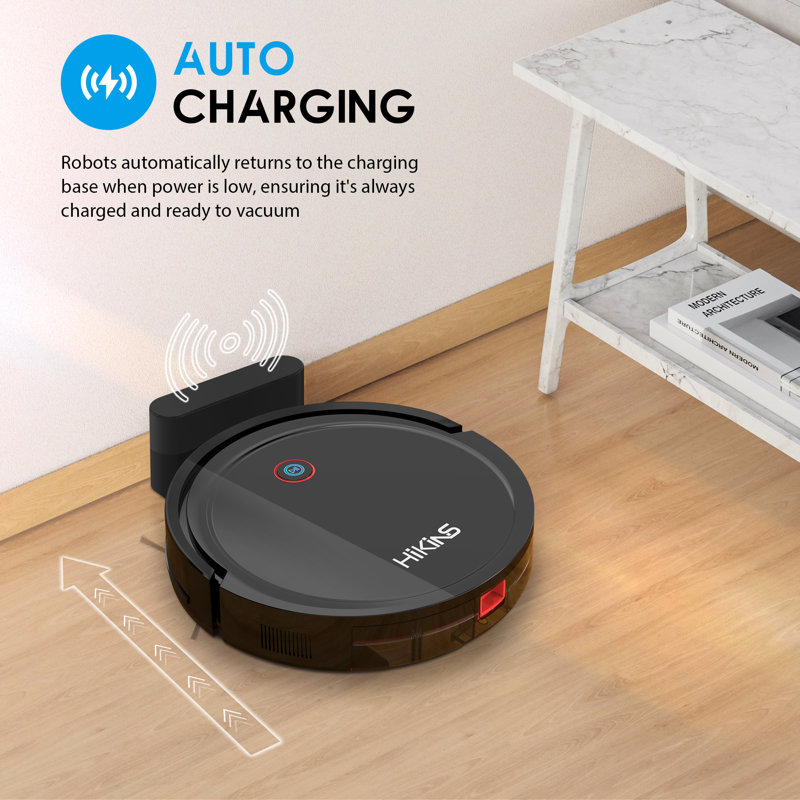HIKINS Robot Vacuum Cleaner, Smart Robotic Vacuums With 3000pa Suction,quiet,automatic Self